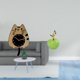thumbnail image 2 of Reloj de pared decorativo con forma de gato, silencioso, de madera, colgante, figura moderna, estatua de cerámica acrílica, escultura adecuada para sa, 2 of 8