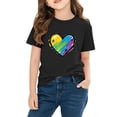 thumbnail image 5 of Agkizg Girls Graphic Tees,Kids Valentine's Day T-Shirt,Valentine Tee Cute Short Sleeve Cotton Shirt with Romantic Print, 5 of 5