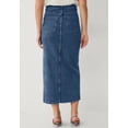 thumbnail image 2 of Ellos Plus Size Strecth Denim Mid-Rise Maxi Skirt, 2 of 3
