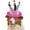 Pink, variant on Lanola Cute Pet Party Hat with 5-Color Candles for Dogs and Cats, Soft Fluffy Birthday Cap with Adjustable Strap for Halloween and Photo Shoots