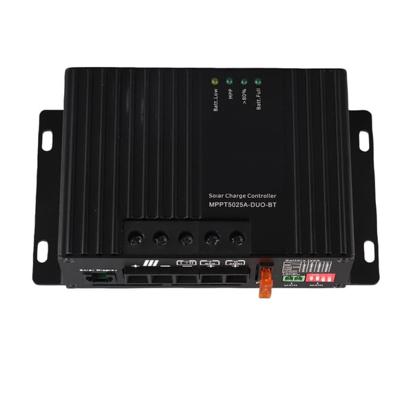 Controlador De Cargador Solar, 4 Tipos De Batería Carga De Batería Dual Controlador MPPT Solar Carcasa De aleación De Aluminio Para RV