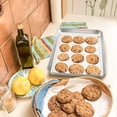 thumbnail image 4 of Vesteel Stainless Steel Baking Sheet, 12.5" x 9.75" x 1" Toaster Oven Cookie Tray Pan Set of 2, Dishwasher Safe, 4 of 7