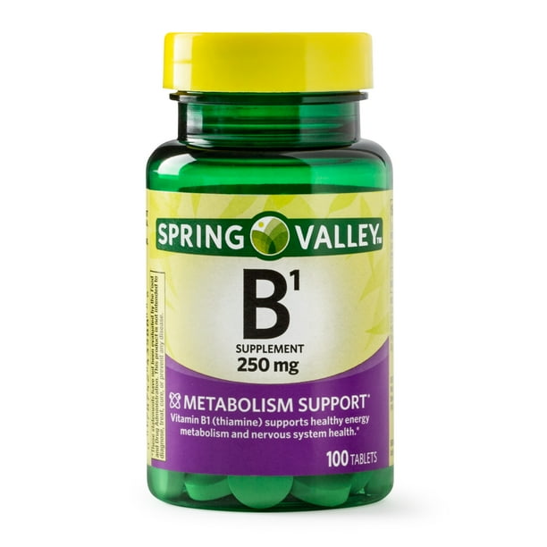 2 Pack Spring Valley Vitamin B1 Tablets 250 Mg 100 Ct Walmart Com
