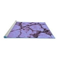 thumbnail image 2 of Ahgly Company Machine Washable Indoor Square Abstract Blue Modern Area Rugs, 8' Square, 2 of 4