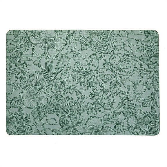 RichLink Leather Placemats Table Mat Coffee Coasters Heat-Proof Waterproof 30X43Cm,Green