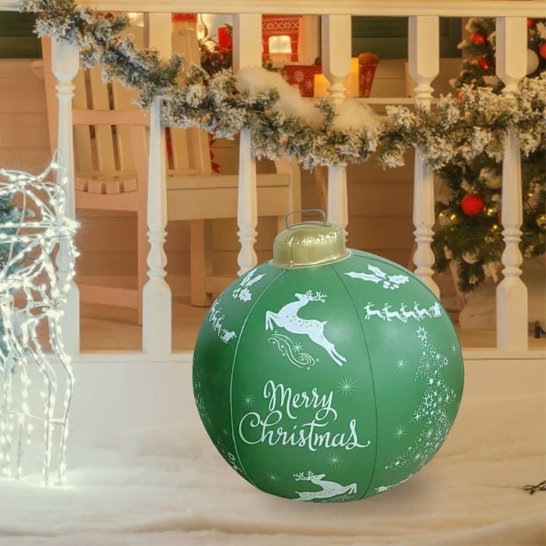 Large green christmas clearance balls