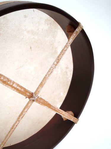 DOBANI Pretuned Goatskin Head Wood Frame Drum w/ Beater 10"x2"