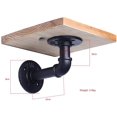 thumbnail image 3 of 1 Pair of Pipe Shelf Bracket Dummy Shelf Bracket Wall Mounted Floating Shelf Bracket Pipe Shelf Brackets for Floating Shelves DIY Shelf Brackets Black Hardware Included, 3 of 7