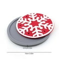 thumbnail image 2 of Christmas Absorbent Coaster Xmas Tree Snowflake Coaster Silicone Drink Coaster, 2 of 10