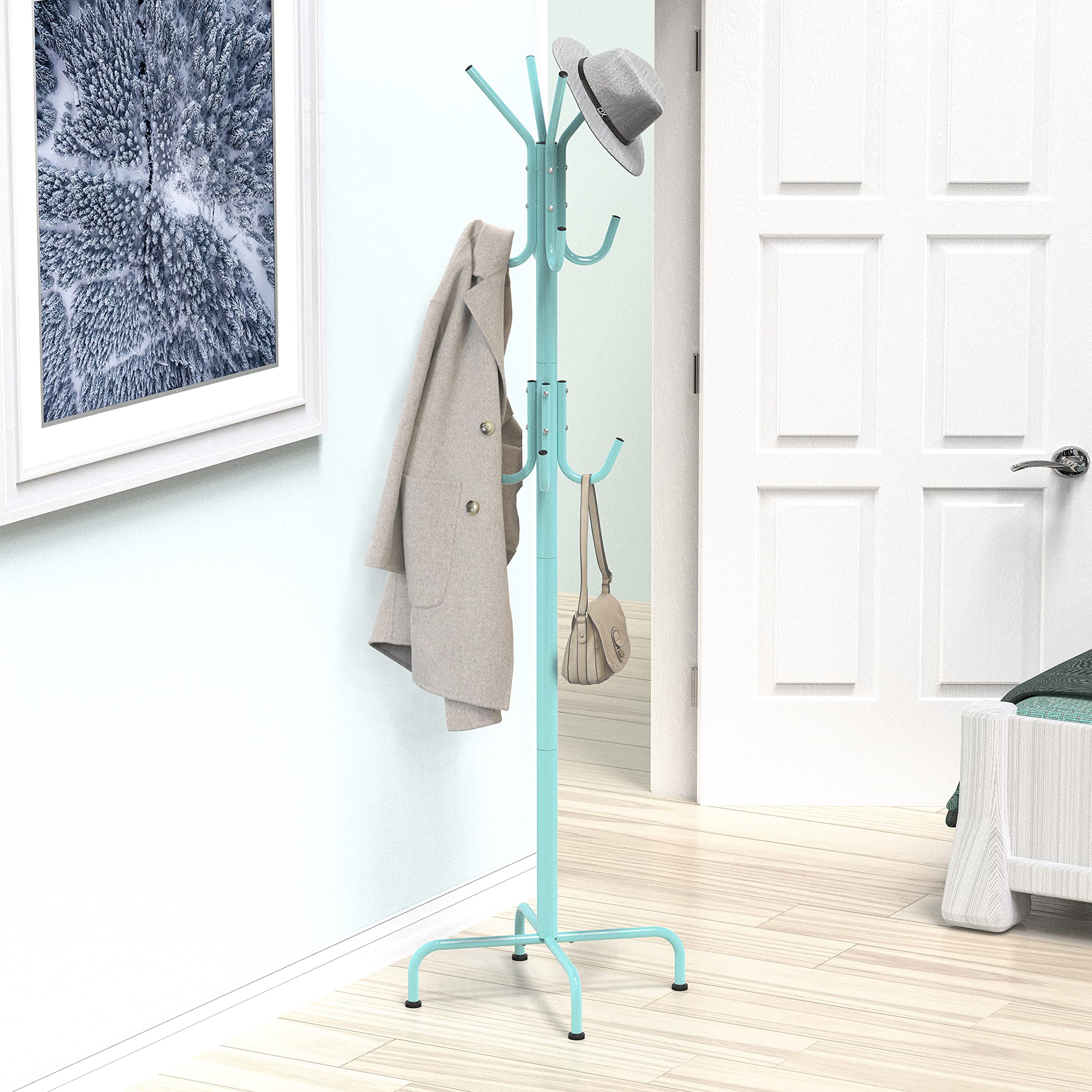 HORTA Coat Rack Entryway Organizer with Key Hooks For Hanging and