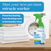 Eco Strong Enzymatic Pet Stain & Odor Remover for Cats & Dogs, 32 oz Sprayer Bottle