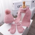 thumbnail image 1 of LinYooLi Children’S Knitted Small Linen Hat Scarf Gloves Three-Piece Set, Plush Warm Children’S Hat Wool Cap, 1 of 6