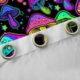 thumbnail image 4 of Feelyou Neon Glowing Mushroom Curtains Pack of 2 (42x84 Each), Mystic Stars Galaxy Curtains Blackout,Teens Kids Boys Girls Bedroom Curtains, Living Room Curtains Decor, 4 of 6