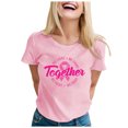 thumbnail image 1 of TSADFHJI Ladies Tops for Fall Boho Women's International Cancer Awareness Month Together Printed T Shirt Top S, 1 of 4