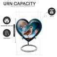 thumbnail image 2 of Yatskia Sparrow at Winter Large Memorial Urns for Human Ashes Adult Male and Female, Decorative Cremation Urn for Ashes Adult Dad, (Heart Large, 8 Inch), 2 of 7