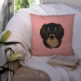 thumbnail image 3 of Dog Face Checkerboard Design Fabric Decorative Pillow, 3 of 4