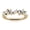 Yellow, variant on Moissanite Half Eternity Wedding Band – 18K Rose Gold-Plated Zig Zag Moissanite Silver Band for Women