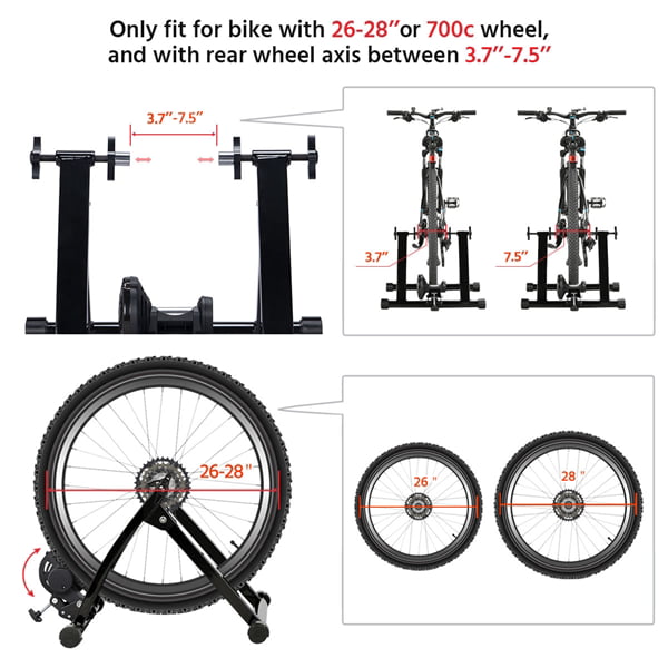 HOMCOM Bicycle Bike Quiet Indoor Cycle Fan Fly wind wheel Foldable Turbo Trainer 
