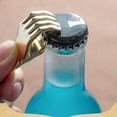thumbnail image 4 of Abridor de botellas de mano pequeño de latón de acero inoxidable hecho a mano creativo, 4 of 5