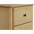 thumbnail image 2 of Grain Wood Furniture Shaker 2-Drawer Bedside Nightstand, Solid Wood with Natural Finish, 2 of 5