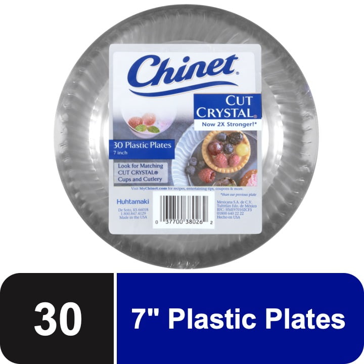 Cut Crystal Clear Plastic Dessert Plate, 7”, 30 Count Walmart