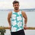 thumbnail image 6 of KLL Vintage Floral Print Men's Muscle Gym Workout Stringer Tank Tops Bodybuilding Fitness T-Shirts Tank Tops Men-Large, 6 of 7