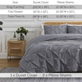 thumbnail image 2 of Southshore Fine Living, Inc. Pinch Pleated Pintuck Duvet Cover Twin XL Size Bed Set, Slate, 2 of 9