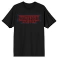 thumbnail image 7 of Stranger Things Outline Logo Tee - Black Short Sleeve T-Shirt-XS, 7 of 7