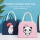 thumbnail image 5 of Naiovety Bolsa de almuerzo con aislamiento de poliéster con gran capacidad - Para el hogar o la oficina Bolsas de almuerzo para mujeres Bolsa Organizadores de utensilios de cocina gris 1, 5 of 6