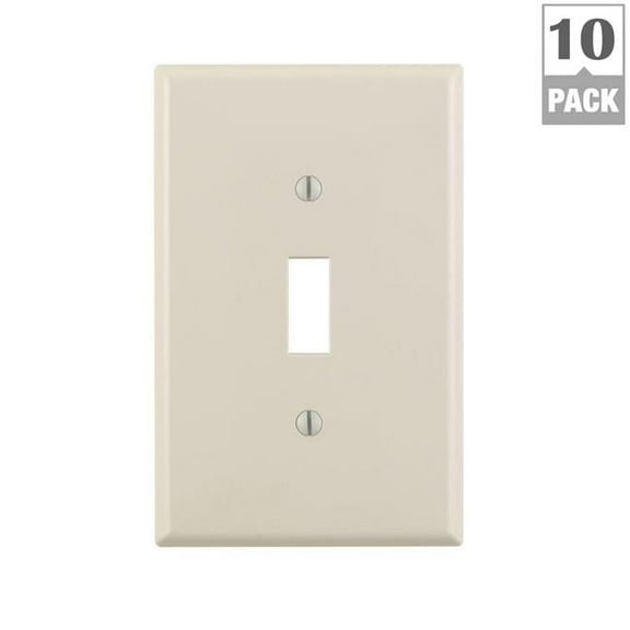 Leviton  1 Gang Midway Light Almond Toggle Wall Plate - Light Almond