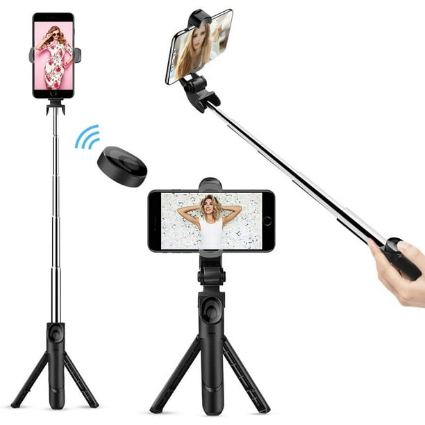 Selfie Stick Bluetooth, Doosl Selfie Stick Trépied - Trépied extensible  avec télécommande - Support de téléphone Facetime, Trépied Selfie Stick  sans fil, Trépied portable pour téléphone 