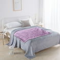 thumbnail image 4 of Btomtd 30"x40" Plain Color Flannel Blanket Winter Warm Velvet Air Conditioning for Picnic Aviation Leg Use Cozy Throw Blanket Soft Bed Blanket, Light Purple, 4 of 7