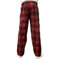 thumbnail image 3 of Ventana Men's Plaid Pajama Pants | Fleeced Flanned Sleep Home Loungewear Bottom, 3 of 4