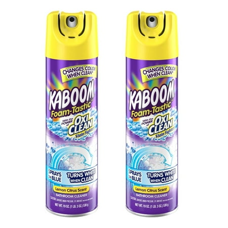 (2 Pack) Kaboomâ¢ Foam-Tasticâ¢ Lemon Citrus Scent Bathroom Cleaner 19 oz. Aerosol (Best Shower Floor Cleaner)