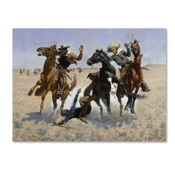 Trademark Fine Art 'Aiding A Comrade' Canvas Art by Frederic Remington