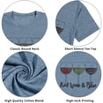 thumbnail image 5 of KimSoong Women Patriotic Shirts Red White and Blue Shirts American Flag Shirt 4th of July Tops Funny Wine Glass Graphic Tees, 5 of 5