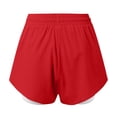 thumbnail image 5 of KKBOTIVE Womens Sport Shorts Gym Workout Yoga Running Tennis Skirts Clothes Summer Athletic Short Pants with Pocket, Red Size: L, 5 of 5
