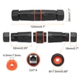 thumbnail image 2 of Uxcell Waterproof RJ45 Coupler Dual Head IP68  Cable Connector, Pack of 5(Orange), 2 of 6