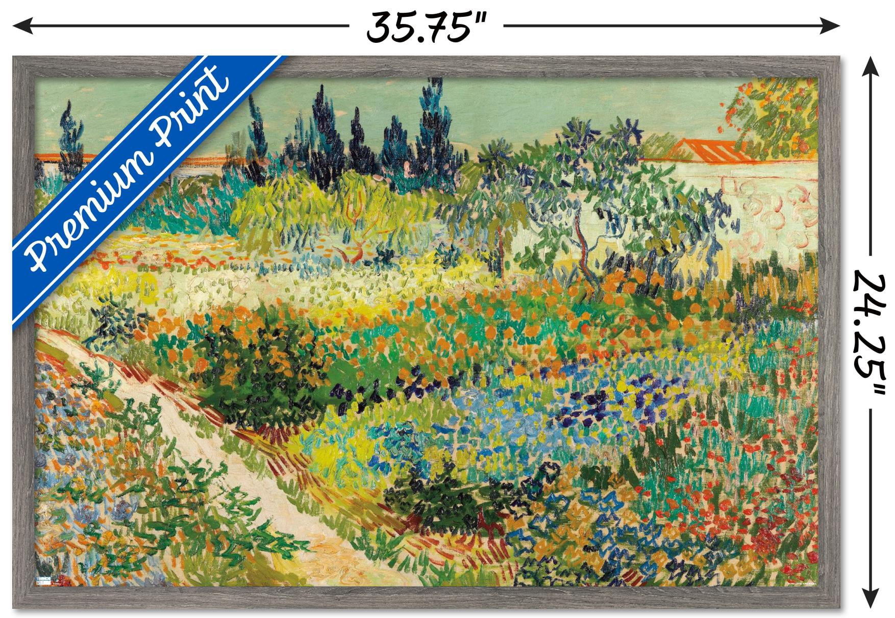 Garden at Arles by Vincent van Gogh Wall Poster, 22.375" x 34" Framed