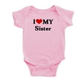 thumbnail image 3 of I Love My Sister Brother Baby Bodysuits Twinss Twins Clothes Gift (Pink, 12-18M), 3 of 5