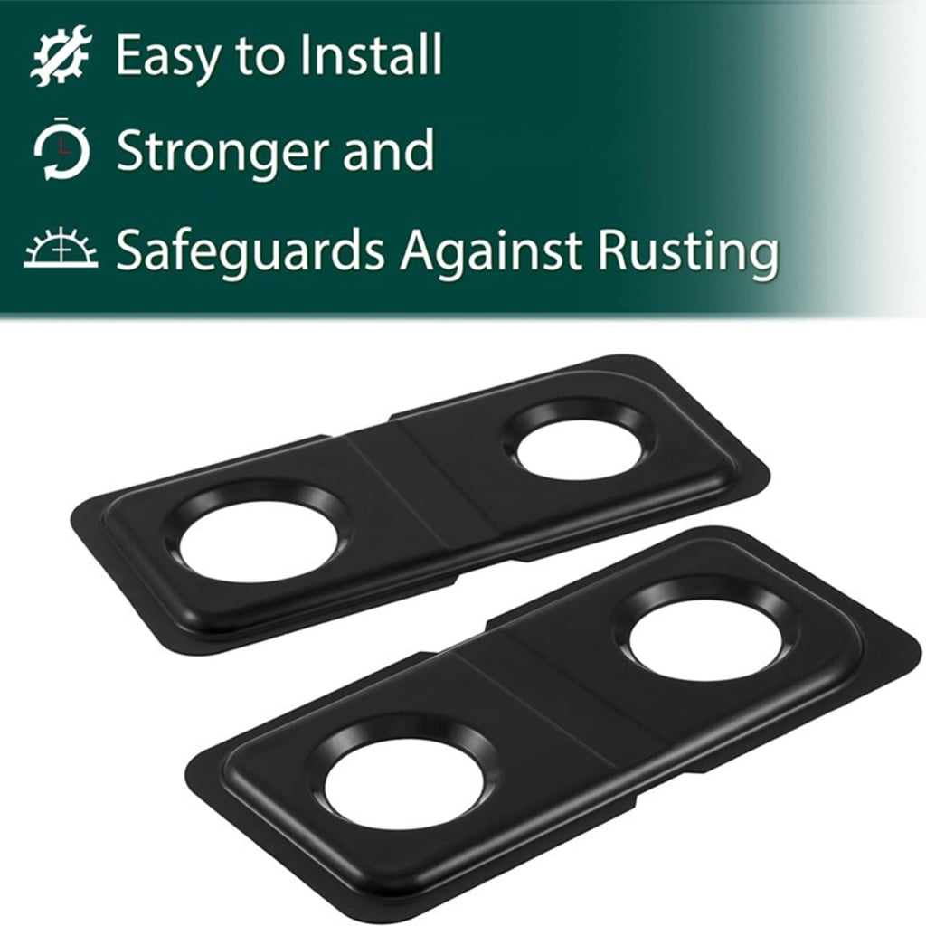 Miiottaa Left Right Stove Burners Drip Trays Set Universal Fit for Oven Parts High Temperature Resistance Easy Installation