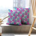 thumbnail image 6 of LALILO Throw Pillow Covers Animal Feathers Bright Blue Red Feather Cushion Cover 18" x 18", 2 Pack, 6 of 6