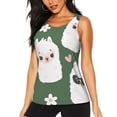 thumbnail image 2 of Haiem Alpaca Faces Workout Tank Tops for Women, Athletic Sports Slim-Fit Tank Tops, Compression Sleeveless Dry Fit Shirts,Athletic Shirt-Large, 2 of 9
