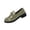 Green, variant on Womens Patent Faux Leather Chain Loafers Low Heel Slip On Comfort Casual Dress Shoes Black,Size 5.5
