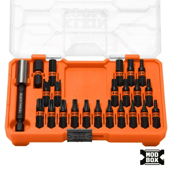 Klein Tools Slim Proflex Impact-Rated Tamperproof Security Bit Set 23-Pieces