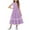 Purple, variant on Girls Summer Maxi Dresses Short Sleeve Casual A-Line Flowy Tiered Dress Beach Sundress with Pockets for 5-15 Years