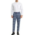 thumbnail image 2 of Lars Amadeus Men's Plaid Dress Pants Casual Slim Fit Checkered Business Trousers, 2 of 6