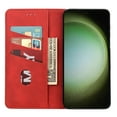 thumbnail image 2 of Allytech Slim Wallet Case for Samsung Galaxy S23 Ultra, Luxury PU Leather + Soft TPU Cover with Card Slots & Cash Pocket, Magnetic Closure Kickstand Shockproof Business Case for Women men - Red, 2 of 9