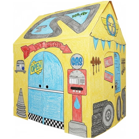 Easy Playhouse Garage - Kids Art and Craft for Indoor and Outdoor Fun  Color Favorite Garage Items– Decorate and Personalize a Cardboard Fort  32  X 26. 5  X 40. 5  - Age 3+ (B07WM9TNZ2) price history on PriceWatchPro