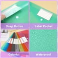 thumbnail image 5 of Sixwipes 24 Pack Plastic File Folders with Snap Button Closure, A4 Document Envelopes for School, Office, Hom, Poly Filing Folders, Letter Size, Assorted Colors, 5 of 7